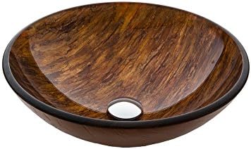 Foil Tempered Glass Bathroom Vessel Sink