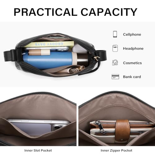 Image of CLUCI Shoulder Bag for Women, Black Purses and Handbag, Soft Hobo Bag