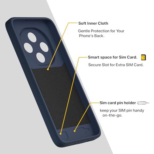 Image of Outlouders Back Cover for Oppo F31 Pro Plus 5G Soft Matte Silicone Cover with Slim Fit | Mag-Safe Logo (Not Mag-Safe Compatible) | Shockproof | Camera Protection Bumper Case (Blue)