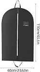 2 Pack Garment Bags for Hanging Clothes 23"x43" Black Suit Bag Travel Cover for Men Foldable Dust-Proof Garment Bags for Hanging Clothes Dance Dress Costume Protector Closet Storage Clothing