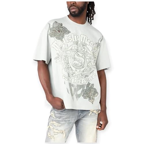 Smoke Rise Men Tapestry Heather Grey T-Shirt S25 Wide Crop (Mercury)