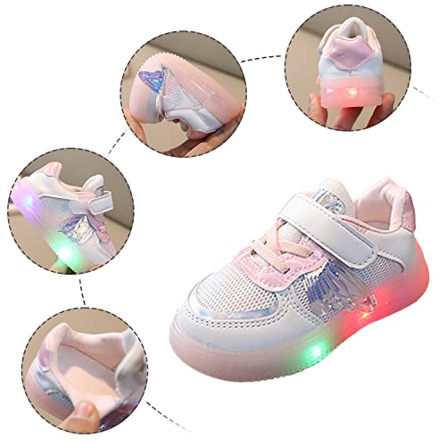 Children LED Light Emitting Shoes Fashion Boys Girls Butterfly Style Sports Light up Mesh Breathable Shoes3