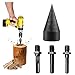Produktbild Daohexi Holzspalter-Bohrer, 3 Stück, Brennholzbohrer, Holzspalter, Abnehmbarer Holzspalter, Bohrer, Brennholz, Anzündholz, Verteilerschraube für Elektro-Bohrmaschine (32 mm/1,26 Zoll)
