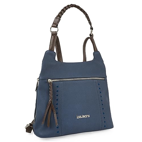 Lois - Bolso Mochila Mujer Elegante Tipo Casual Moderna Para Vestir Mochilas Mujer Estilo Urbano Mochila Negra Mujer Pequeña Ideal Para Uso Diario, Azul Lois - Bolso Mochila Mujer Elegante Tipo Casual Moderna Para Vestir Mochilas Mujer Estilo Urbano Mochila Negra Mujer Pequeña Ideal Para Uso Diario, Azul