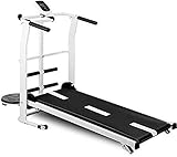 YQGOO Büro-Laufband, kleines Laufband für den Haushalt, multifunktionale Mini-Laufmaschine, stille, stoßdämpfende mechanische Laufband-Fitnessgeräte für Heimübungen Körperliche Fitness