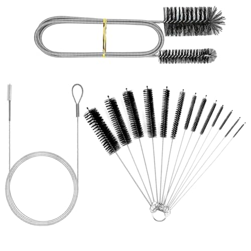 12 Stück Rohrreinigungsbürste, Abflussreiniger Bürste Flexible Schlauchbürste Doppelkopf Rohrreinigungsbürste Extra Lange Reinigungsbürste für Strohhalmrohr, Flaschen, Kühlschrank Abflusslöchern