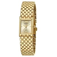 BOFAN Gold Watches for Women Luxury Ladies Quartz Wrist Watch with Stainless Steel Bracelet,Waterproof,Casual Fashion Square Dial.Band Adjustment Tool Included