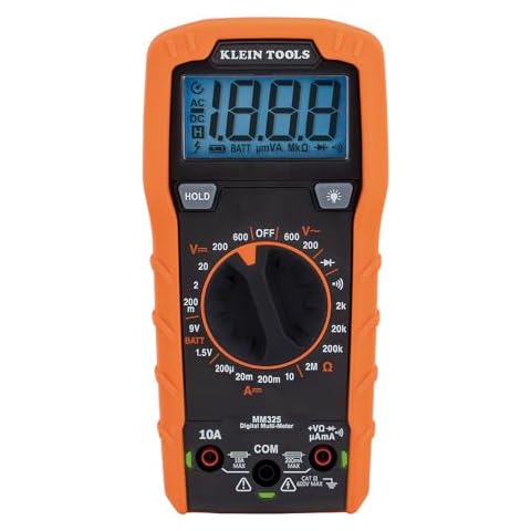 Klein Tools MM325 Digital Multimeter with Voltage Tester Cover