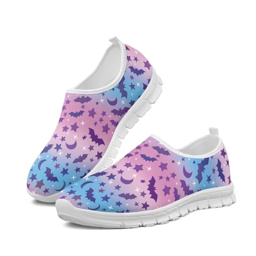 Image of Floral Sneakers for Women Colorful Art Shoes for Women Slip On Casual Work Shoes
