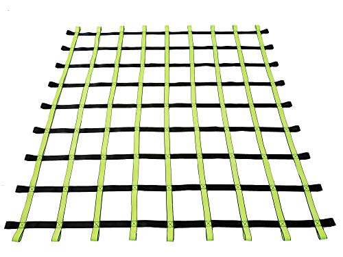 Fong 8 ft X 8 ft Climbing Cargo Net Black & Green- Playground