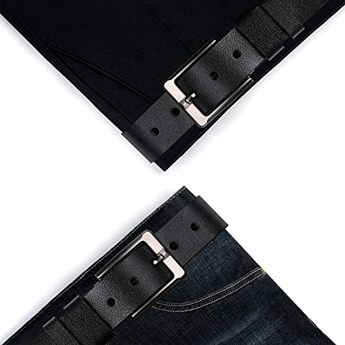 Mens Belt Retro Waist Belt Big and Tall 34" - 64" Casual Work Jeans Plus Size Leather Belts 1.49 Inch Wide.3
