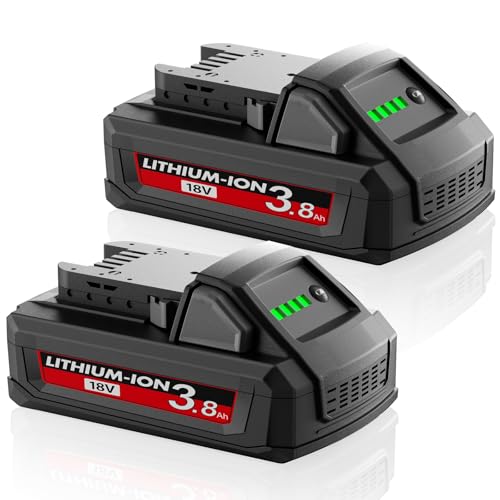 2Pack 3.8Ah Replacement for Milwaukee M18 Battery 18V Lithium Battery