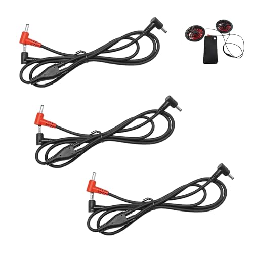 TVETE 空調服 変換ケーブル コードのみ ファンケーブル DC-DC 3芯 【3本入り】 3.8mmインターフェース PVC素材 互換性 柔軟 高靭性 汎用性 安定した接続 耐久性 屋外作業 建設現場 工場作業 交換用ファンケーブルのサムネイル