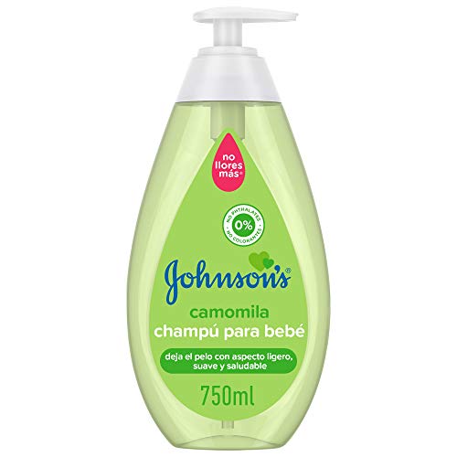 JOHNSON'S Baby Shampoo kamille met formule 'No Wine more (750 ml), kindershampoo voor kinderen en baby's, hypoallergeen en pH-uitgebalanceerd, parabenvrije shampoo