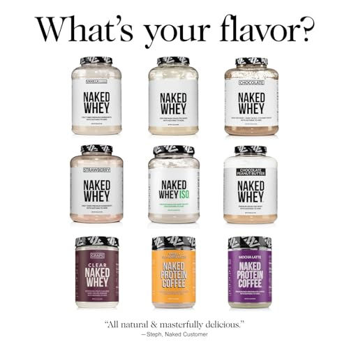 Naked Whey Chocolate Peanut Butter Grass Fed Whey Protein Powder, No GMO, No Soy, and Gluten Free, Aid Growth and Recovery - 52 Servings - Thumbnail 7