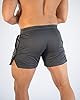 Superora Mens Running Gym 2 in 1 Sport Shorts Breathable Outdoor Workout Training Shorts with Pockets, Dark Gray, M #2