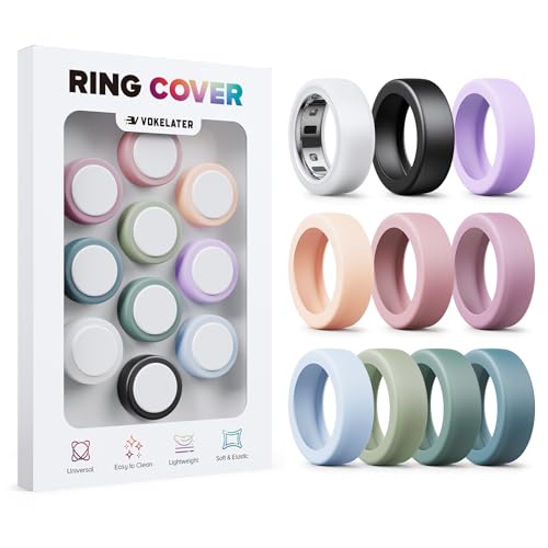 �V���R�������O�J�o�[ 10���p�b�N Oura Ring Gen 4 & Ring 3 Horizon/Heritage�Ή� �X���� �ی� �X�}�[�g�����O�v���e�N�^�[ Morandi Colors ���f�B�[�X �����Y L 10/11/12/13/14/15�p