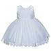 Happy Cherry - Bebés Recien Nacido Falda de Tutú Tul Vestido para Boda Fiesta Vestido Princesa de Encaje Gasa sin Mangas - Blanco - Talla ES 0-3 Meses