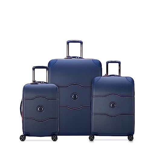 Image of DELSEY PARIS Chatelet Air 2.0 Hardside Luggage with Spinner Wheels, Navy, 3 Piece Set, (19 /24 /28)