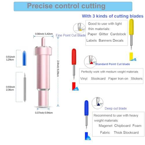 VIKDOOK Lâmina de ponta fina, lâmina de corte profundo, lâmina de corte de substituição, compatível