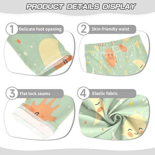 Toddler Girls Leggings Printed Yoga Pants Leggings Sun and Moon for Kids3