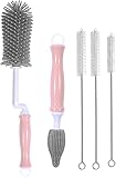 Silicone Bottle Brush Cleaner, Soft Silicone Baby Bottle Brush for Cleaning Water Bottles, Baby Bott