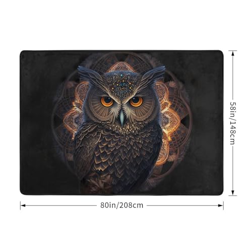 Tapis classique de qualité supérieure doux et lavable chouette - 3