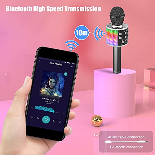 Ankuka bluetooth-karaoke-microfoon, draadloze microfoon met ingebouwde luidsprekers, handheld karaoke microfoon voor… - Image 5
