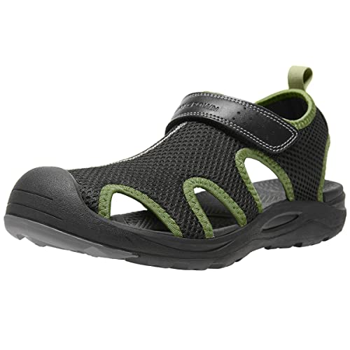 Image of CAMEL CROWN Men's Mesh Hiking Sandals Closed-Toe Beach Sandal for Athletic Outdoor Summer Waterproof