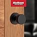 Kwikset Pismo Interior Passage Door Knob, Handle For Closet and Hallway Doors, Non-Locking Doorknob in Matte Black, with Microban Protection