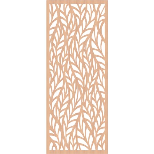 Image of Ortonville Decorative Pierced Fretwork Wood Wall Panels, 33 3 /8 inchW x 84 3 /8 inchH x 1 /4 inchT, Alder
