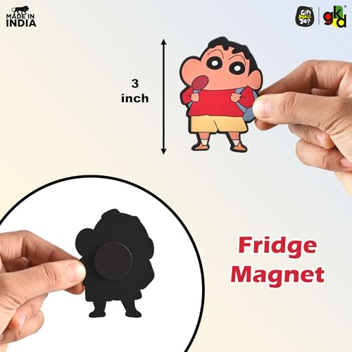 Image of GKD Wooden Fridge Magnet Set - Pack of 6 | Cartoon Fridge Magnets - Fun Refrigerator Magnets Featuring Popular Characters - Cute & Durable Fridge Decor for Kids & Adults Cartoons