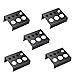 Tattoo Ink Cup Holder,5pcs Stainless Steel Tattoo Pigment Ink Cup Caps Holder Stand for 7 Caps Machine Supply (black)