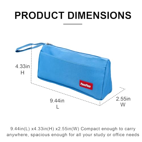Image of Pencil Case with Zipper, Pencil Pouch for Students, Large Capacity Oxford Pen Bag for Girls, Portable Pouch for School & Office
