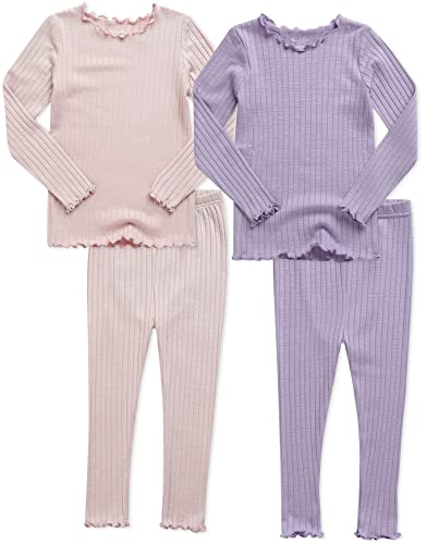 Image of VAENAIT BABY 6M-12Y Kids Unisex Girls & Boys Soft Comfy Modal Tencel Shirring Sleepwear Pajamas 2pcs/4pcs Set
