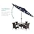 Best Choice Products 10ft Solar Polyester LED Lighted Patio Umbrella w/Tilt Adjustment and UV-Resistant Fabric - Navy Blue