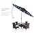 Best Choice Products 10ft Solar Polyester LED Lighted Patio Umbrella w/Tilt Adjustment and UV-Resistant Fabric - Navy Blue