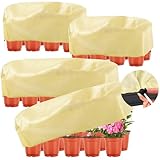 FUYCIEUM 4 Pack Rectangular Plant Frost Covers, Freeze Plant Protection Covers with Zip Drawstring, Planter Winter Frost Blankets for Outdoor Potted(2 Pcs 59x17.7x15.7 Inch, 2 Pcs 39.4x17.7x15.7 Inch)