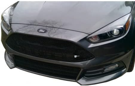 Zunsport Compatible With Ford Focus ST MK3.5 - Front Grill Set - Silver Finish 2015-2018