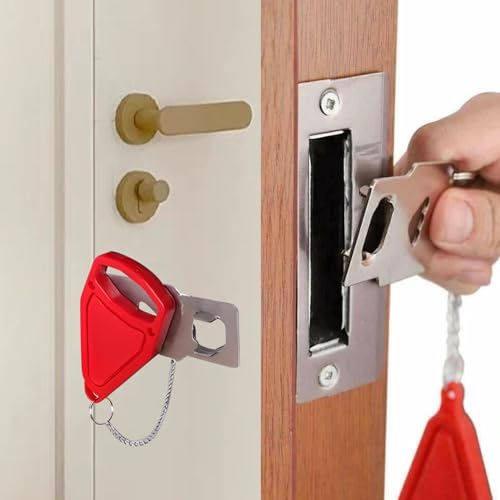 2pcs- Enhanced Security Door Stop Alarm & Portable Lock Kit for Travel, Home, and Dorm Safety - Image 5
