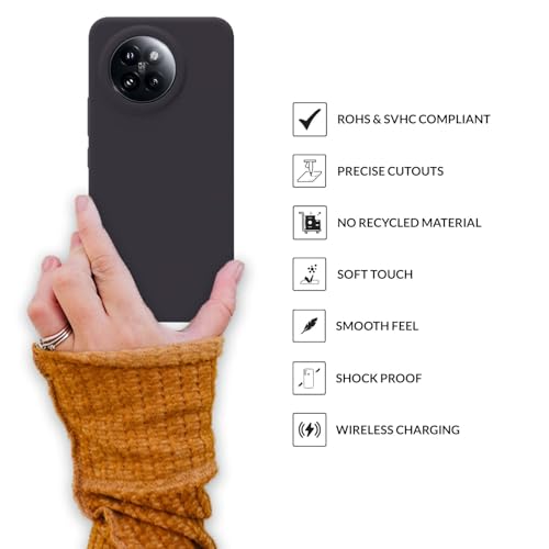 Image of SPRIG Compatible with Mi 14 CIVI Premium SilkTone Back Cover Drop Tested Shock Proof Mobile Case for Men, Women, Boys and Girls with Camera Protection (Charcoal Grey)