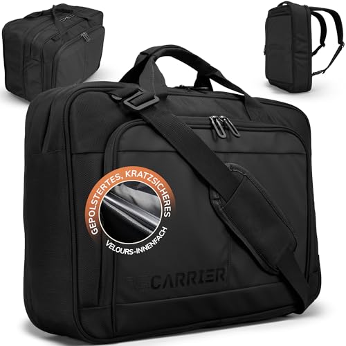 RECARRIER WorkBag Laptoptasche 18 Zoll aus recyceltem PET Wasserabweisende Laptop Tasche Business Aktentasche mit Schultergurt Große Notebook Tasche für Arbeit Büro & Reisen