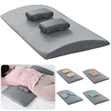 HOMBYS Lumbar Support Pillow for Bed With 2 Adjustable Support Sliders, Lower Back Pillow for Sleeping, Memory Foam Waist Pillow for Back Pain Relief, Back Wedge Bolster Pillow for Side, Back Sleepers