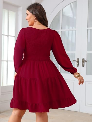 Image of SCOMCHIC Women's Plus Size Cocktail Mini Short Dress