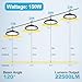 Staycalis Home UFO Led High Bay Light 150W 120W 100W Adjustable 5000K 22500LM 1-10V Dimmable High Bay Led Lights ETL Listed US Hook 5' Cable Led High Bay Lighting for Factory Warehouse 4Pack