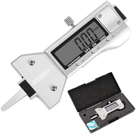 GODESON Metall Digitaler Profiltiefenmesser für Reifen,LCD Display Reifenprofiltiefenmesser Digital INCH/MM, Reifen reifenprofilmesser für Motorrad, Auto,Prazision Professionelles