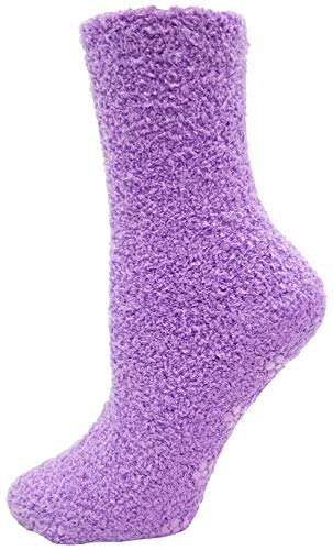 Fuzzy Socks Non Skid, 6 Pairs for Women, Warm, Soft Furry Microfiber, Comfortable, Cozy, Bulk Pack4