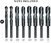 Hiltex 10005 HSS Silver and Deming Industrial Drill Bit Set (8 Pieces), 1/2