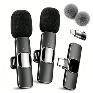 【Easy Use】This smart wireless lavalier microphone is incredibly easy to set up. No adapters, Bluetooth, or apps required. Simply plug the receiver into your device, switch on the portable mic, and the two parts pair automatically. 【360° Sound Pickup】...