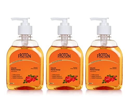 Image of Organic pH-Balance Moisturizing Rose Liquid Hand Wash with Refreshing Fragrance, Complete Protection for Soft & Gentle Hands 250ml pack of 3 (Rose(Pack of 3))